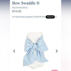 The Beaufort Bonnet Company Light Blue Bow Swaddle